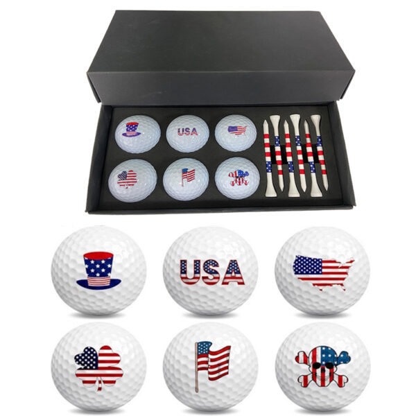 golf double ball set with golf tee