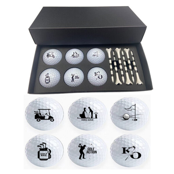 golf double ball set with golf tee