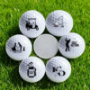 golf double ball set with golf tee