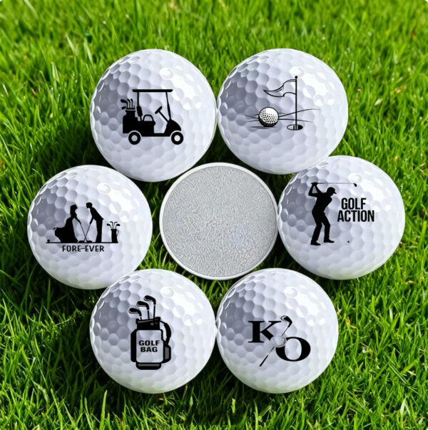 golf double ball set with golf tee