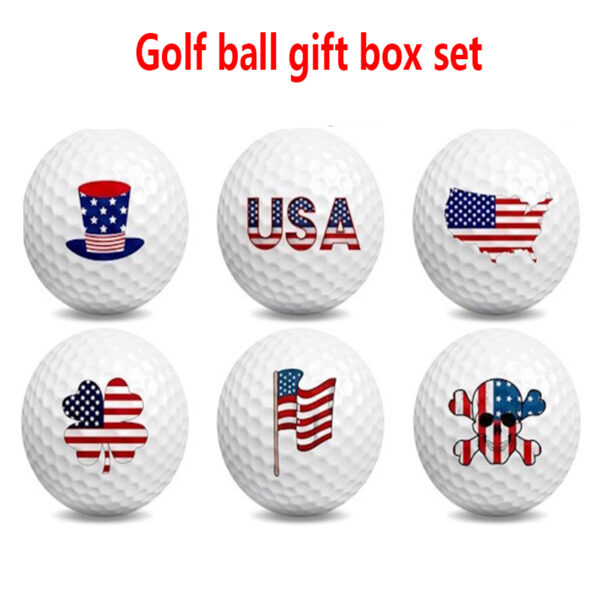 golf double ball set with golf tee