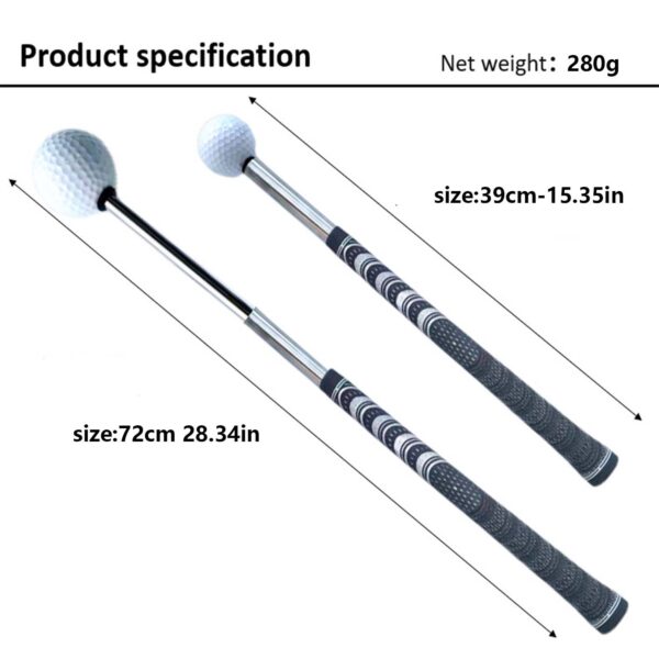 golf retractable swing trainer indoor swing practice stick
