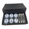 golf double ball set with golf tee