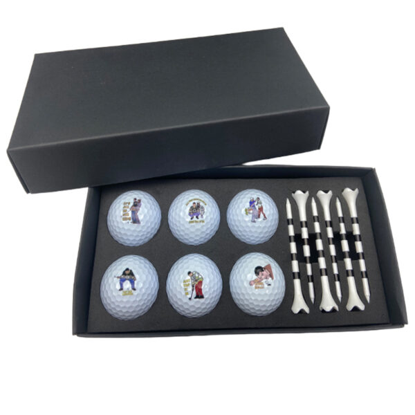 golf double ball set with golf tee