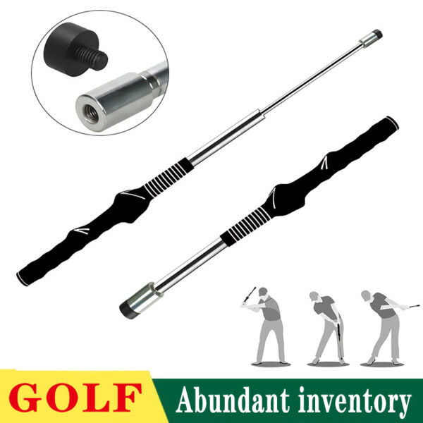 golf retractable swing trainer indoor swing practice stick