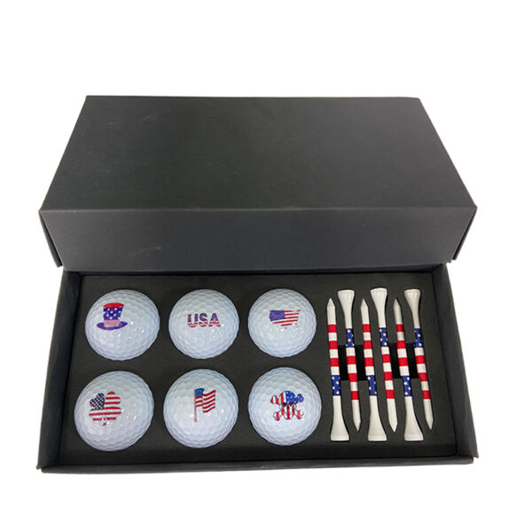 golf double ball set with golf tee