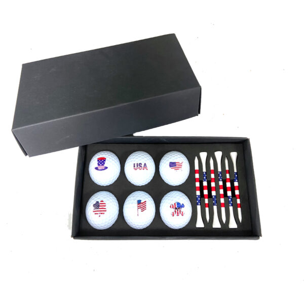 golf double ball set with golf tee