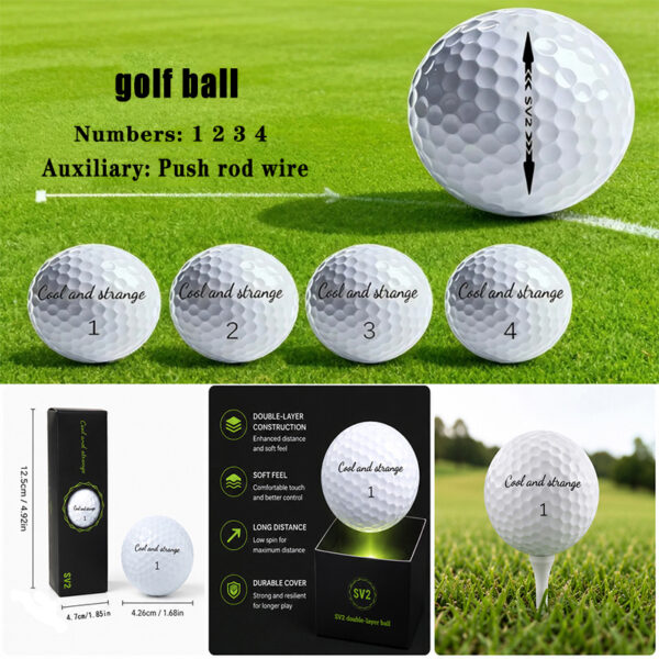cool and strange double layer golf ball a box containing 12 pieces