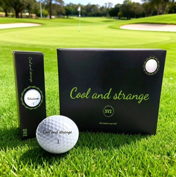 cool and strange double layer golf ball a box containing 12 pieces