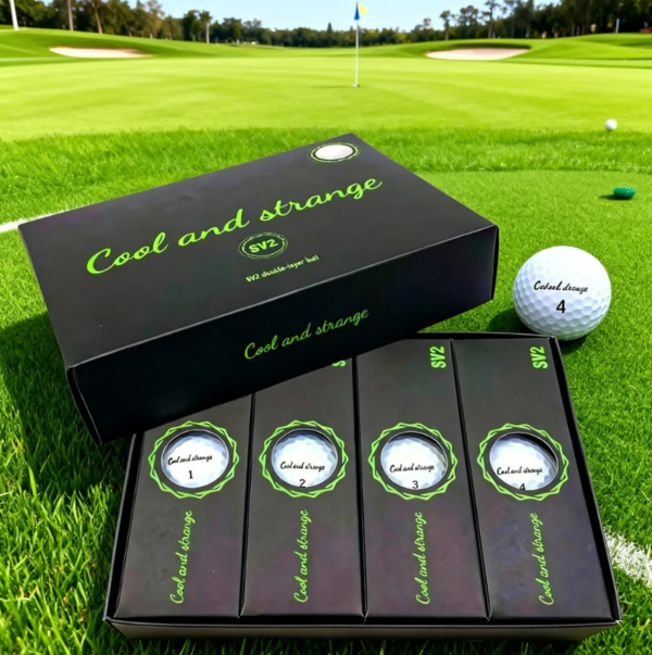 cool and strange double layer golf ball a box containing 12 pieces