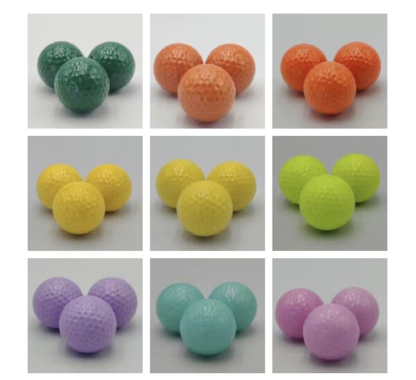 colored golf balls
