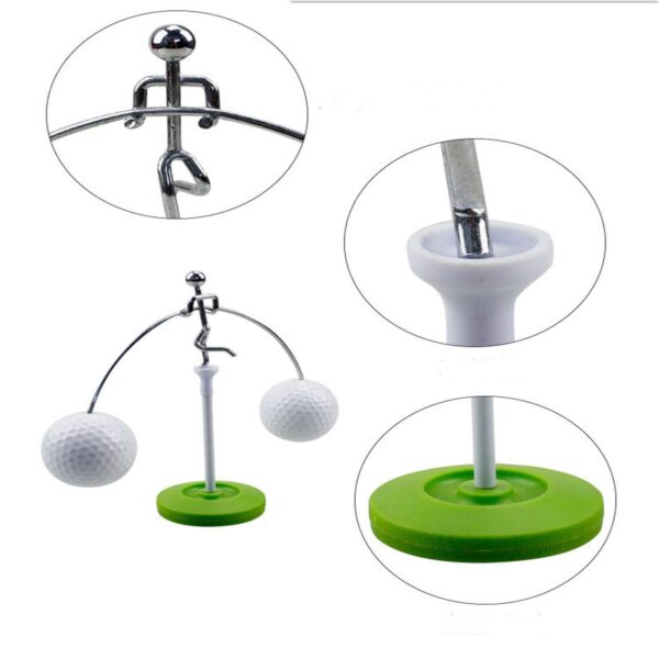 golf figurine, a self righting toppler golf figurine, a self righting toppler