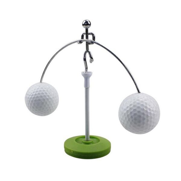 golf figurine, a self righting toppler golf figurine, a self righting toppler