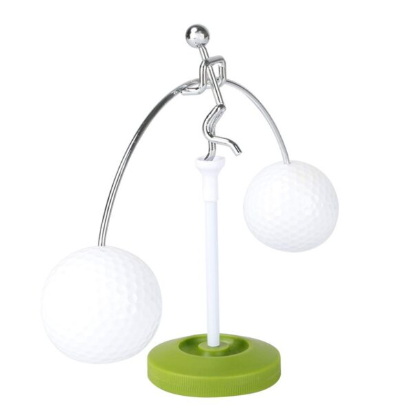golf figurine, a self righting toppler golf figurine, a self righting toppler